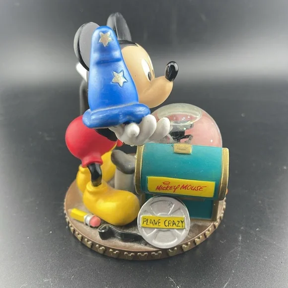 Disney Parks Mickey Mouse Snow Globe Steamboat Willie Fantasia Trunk Figurine - Picture 4 of 4